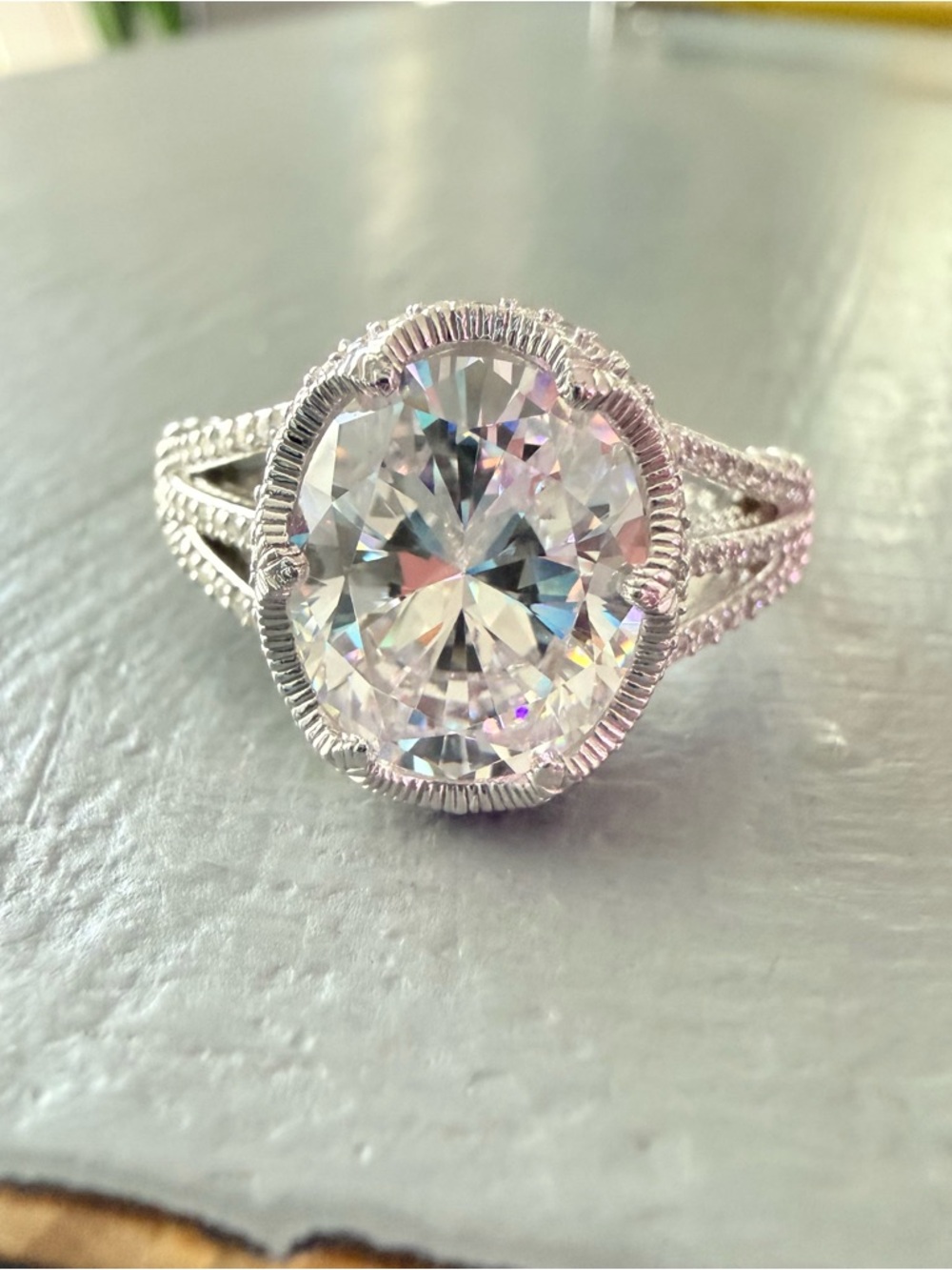 Judith Ripka 925 Sterling Silver Ring Size 10 NEW